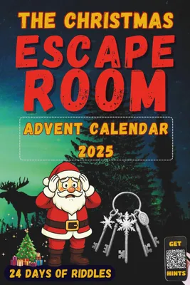 Productafbeelding van Escape Room - Advent Calendar 2025: 24 Days of Riddles and Puzzles to save . An Escape Room in a Book - A Puzzle Each Day - Logic Games 2025