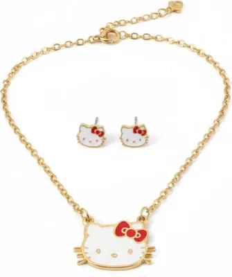Immagine prodotto di Collana e orecchini Hello Kitty
