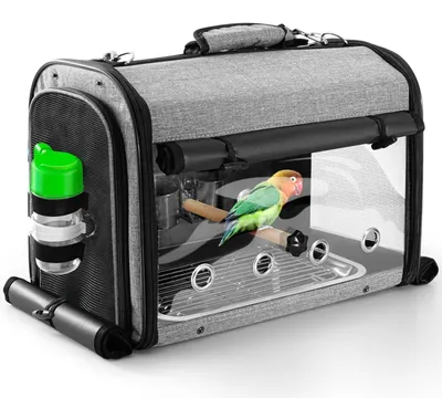 Obrázek produktu pro Solidchoice – Přenosná přepravka pro ptáky s průhledným designem