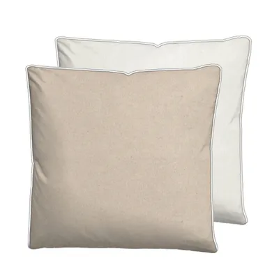 Produktbild von biberna Melange-Flanell Bettwäsche Paspel Uni 80x80 cm Kitt