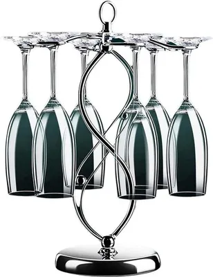 Produktbild von Weinregal 6 Gläser Ständer Edelstahl frei