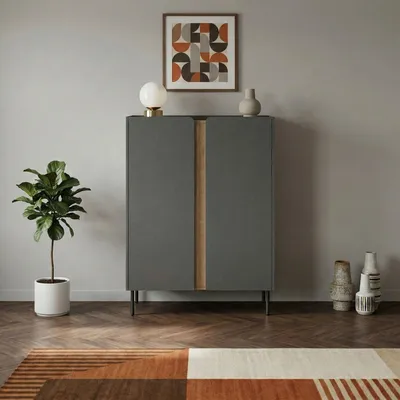 Produktbild von Skye Decor, Hochwertiges Sideboard 100% Melamin, Anthrazit & Sepet Eiche, 90 cm