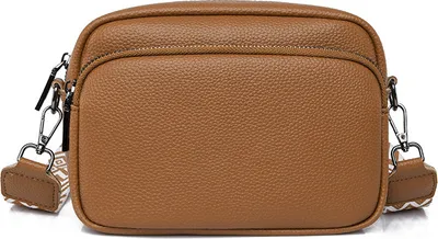 Produktbild von INF Umhängetaschen für Damen, verstellbare Riementasche aus Kunstleder Braun
