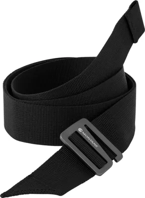 Schwarzer 35MM Gürtel von Montane; geeignet für Rucksäcke und Taschen.