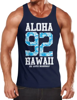 Produktbild von Herren Tank Top Aloha Hawaii Summer Palm Leafs Neverless®  S