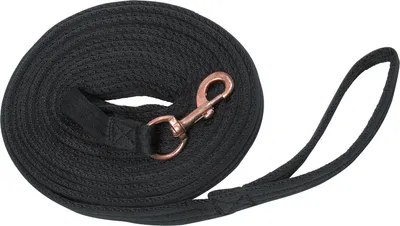 Produktbild von Waldhausen Longierleine schwarz mit roségold, Größe:One Size