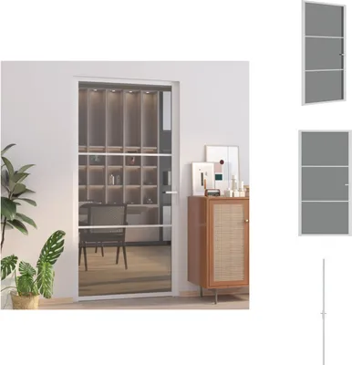 Produktbild von vidaXL Innentür 102,5x201,5 cm Weiß ESG-Glas und Aluminium - Haustüren
