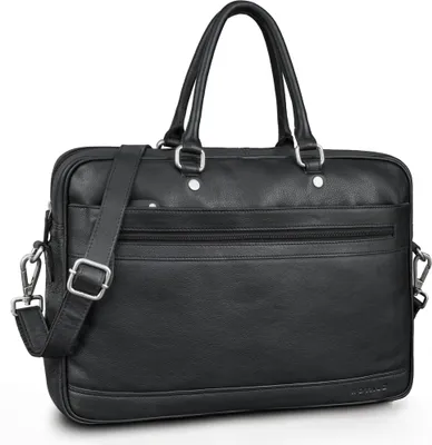 Produktbild von ROYALZ "Charleston" Echtleder Aktentasche Herren Umhängetasche Leder groß modern - Business Laptoptasche 14 - 15.6 Zoll Ledertasche als Henkeltasche Schultertasche