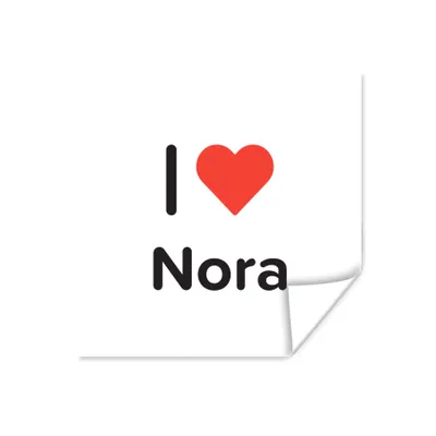 Produktbild von MuchoWow® Poster Ich liebe - Nora - Mädchen 75x75 cm - Wand Dekoration