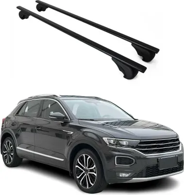 Produktbild von Dachträger Grundtäger für VW T-Roc 2017-2025 75kg Metall Schwarz 2 tlg