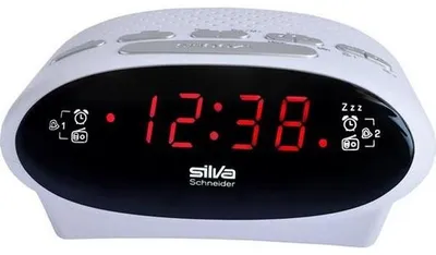 Zdjęcie produktu dla Silva Schneider UR 1195, Zegar, Cyfrowy, FM, PLL, Biały, Bateria, 138 mm