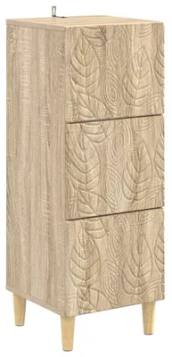 Image de Armoire à tiroirs Chêne Sonoma 33 x 34,5 x 90 cm