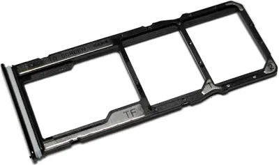 Produktbild von Simkartenhalter passend für Xiaomi Redmi Note 10S (M2101K7BG) + micro-SD Kartenfach, Originalersatz, Schwarz