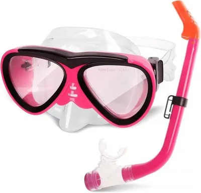 Produktbild von Schnorchelset für Kinder mit Brille und Atemrohr - Anti-Fog - für Kinder von 5-12 Jahren