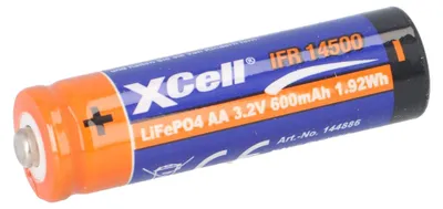 Obrázok produktu pre XCell IFR 14500 AA Solárna batéria LiFePO4 3,2 V 600 mAh