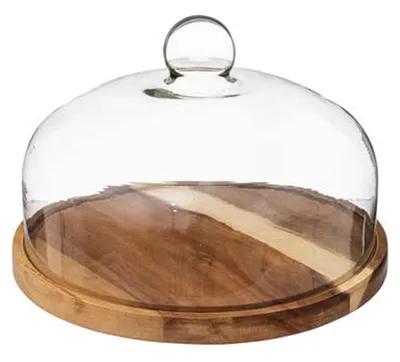 Produktbild von Secret de Gourmet Tablett mit Glasglocke - Akazienholz - 30 cm