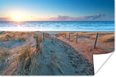 Produktbild von MuchoWow® Poster Strand - Meer - Sonne - Düne 60x40 cm - Schlafzimmerdekoration