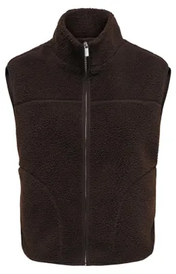 Productafbeelding van Onlbaby Teddy Vest met hoge hals en rits, met bijpassende broek