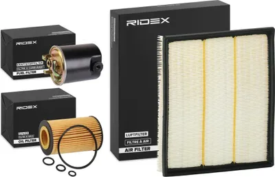 Produktbild von RIDEX Filterset Inspektionspaket Filtersatz passend für MERCEDES-BENZ SPRINTER 3-t Kasten (903) SPRINTER 3-t Bus (903) SPRINTER 2-t Kasten (901, 902)