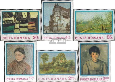 Produktbild von Briefmarken Rumänien 1974 Mi 3175-3180 (kompl.Ausg.) postfrisch Impressionismus