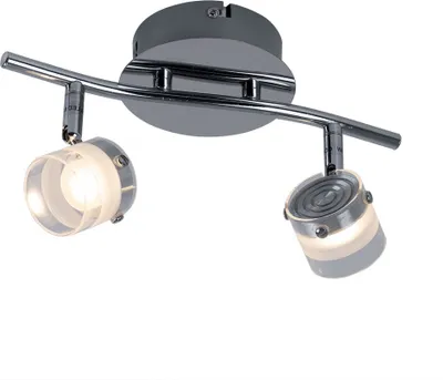 Produktbild von LED Deckenlampe, 2 flammig, beweglich, Chrom, L 29cm