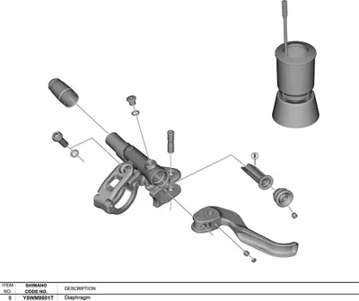 Produktbild von Shimano M9100 Zwerchfell Silber  Silber One Size