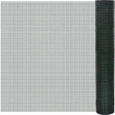 Image de vidaXL Clôture en fil de fer pour poules Galvanisé avec revêtement PVC 10x1 m Vert
