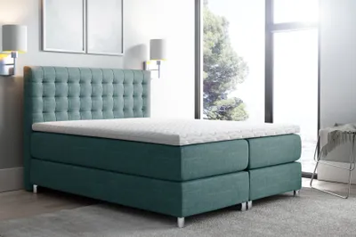Produktbild von Boxspringbett PRIMO , Topper Federkern ,180 x 200 cm , (Grün Inari 87)