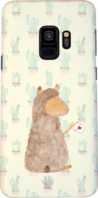 Produktbild von Mr. & Mrs. Panda Samsung Galaxy S9 Handyhülle Alpaka Fahne - Kaktus Grün - Geschenk, Cover, Lama, Lamas, Handy Case, Smartphone Hülle, Liebe, Alpakas
