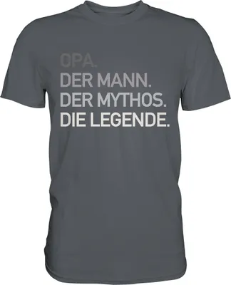 Produktbild von Opa Mann Mythos Legende T-Shirt Vatertag Geschenkidee – Dark Grey / L