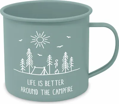 Produktbild von PPD Pure Campfire Happy Metal Mug, Henkelbecher, Kaffeebecher, Becher, Tasse, Metall, 350 ml, 180002320