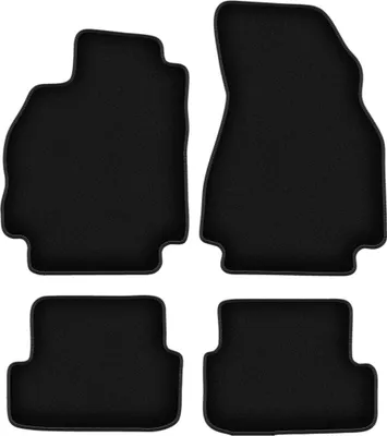 Obrázek produktu pro Velurové autokoberce na míru pro Renault Megane II (2002-2008, hatchback) černé, sada 4 ks, s úchyty