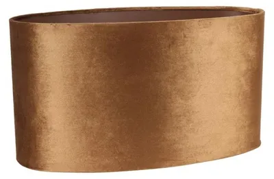 Produktbild von Lampenschirm, 40 cm - Oval - Goldfarben - Stoff