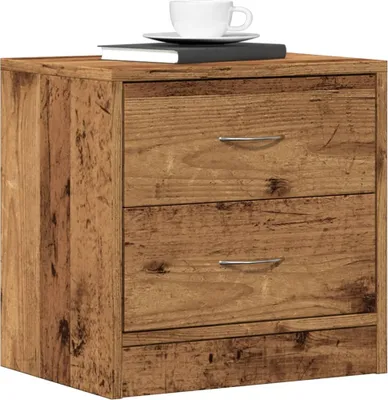Image de vidaXL Table de nuit imitation vieux bois 40x30x40 cm bois composite