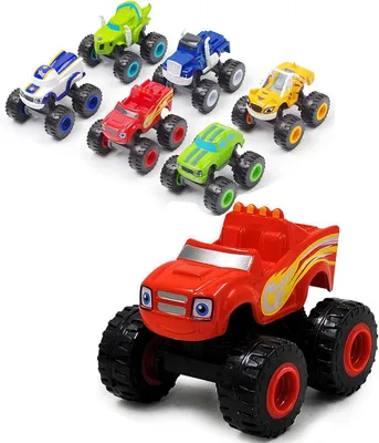 Image de Jeu de figurines de camions monstrueux, 6 pièces, en métal, pour enfants