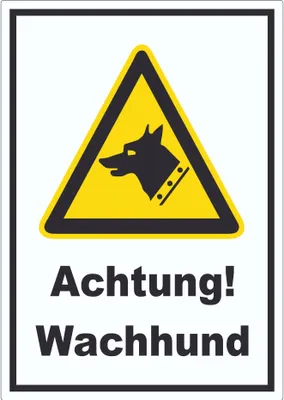 Produktbild von Achtung Wachhund Aufkleber A5 (148x210mm)