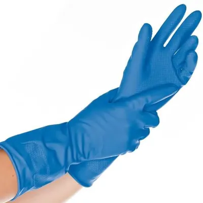 Immagine prodotto di HYGONORM 25866 HYGONORM unisex Gummihandschuhe Bettina Soft blau Größe 7, 1 Paar
