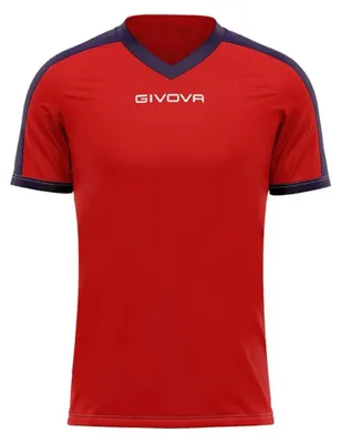 Produktbild von Givova - "Revolution" T-Shirt für Herren MR536 (L) (Rot/Marineblau)