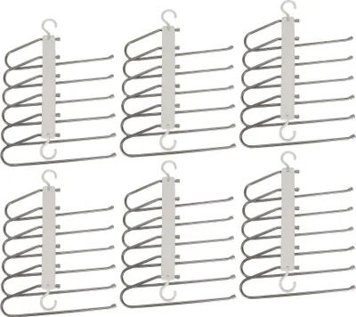 Produktbild von Platzsparende Hosenbügel von Harbor Housewares – 6-in-1 – 6er-Pack