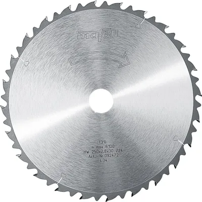 Produktbild von Mafell Sägeblatt-HM 250 x 1,8/2,8 x 30 mm, Z 24, WZ | 092472