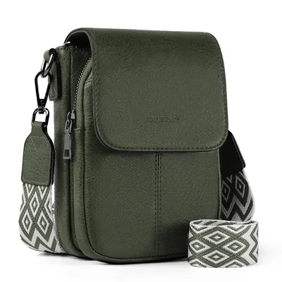 Produktbild von Umhängetasche Damen Handy Crossbody Bag Handytasche zum Umhängen Damen Klein Ciryrucksack damen für Pendeln Reise Campus Sport Rucksäcke (Dunkelgrün)