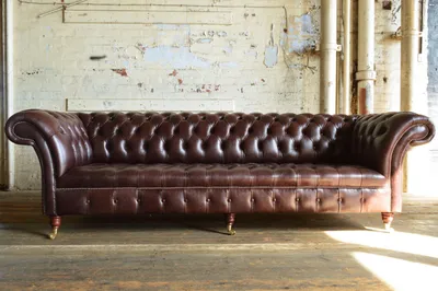 Produktbild von Sofa 4 Sitzer Couch design Chesterfield Polster Sitz Garnitur Leder Textil Neu