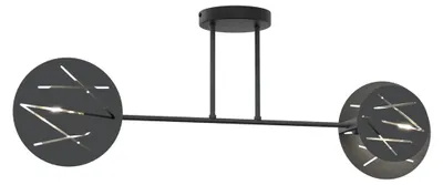 Zdjęcie produktu dla Lampa wisząca FRICK czarna 2xE27x20W metal wym:31x86x14cm IP20 Emibig