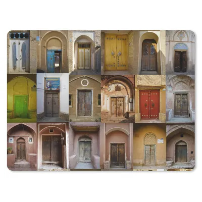 Produktbild von MuchoWow® Mauspad Mousepad Türen - Farbenfroh - Architektur - Collage - Vintage 23x19 cm - Mousepads - Maus Mat - Pad - Mausunterlage - Schreibtischunterlage - Mauspad