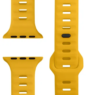 Obrázek produktu pro Náramek Motion pro Apple Watch SE/10/9/8/7/6/5/4/3/2/1, měkký silikonový sportovní náramek, 38/40/41/42 mm - slunečně žlutý