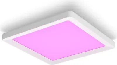 Produktbild von Philips Hue White and Color ambiance Eckiges Deckenpaneel Tento – mittelgroß, Bluetooth/Zigbee, Weiß, Multi, 2000 K, 6500 K, 15,4 W