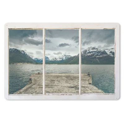 Produktbild von MuchoWow® Mauspad Mousepad Aussicht - Steg - Wasser 27x18 cm - Mousepads - Maus Mat - Pad - Mausunterlage - Büroartikel - Desk Matten