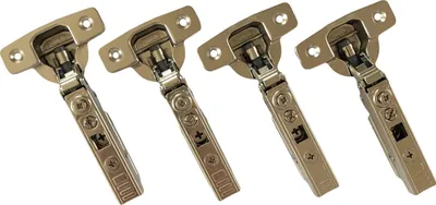 Produktbild von NELI 4er-Set Scharniere mit Softclose (neu) passend für Metod (Ikea) mit 4 Scharniere, 16 Schrauben und 16 Spreizmuffen (Kunststoffdübel)