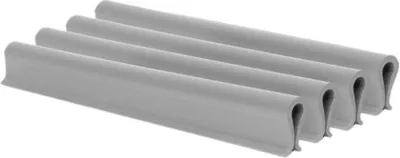 Produktbild von FORTENA Befestigungsclips Abschlussclips 10 Stück, Befestigungsschienen für Zaunlatten, Höhe 19 cm, Clips für Sichtschutzleisten Grau