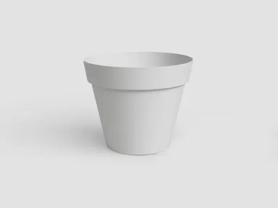 Image de Artevasi Pot de fleurs CAPRI, 46 cm, plastique, blanc